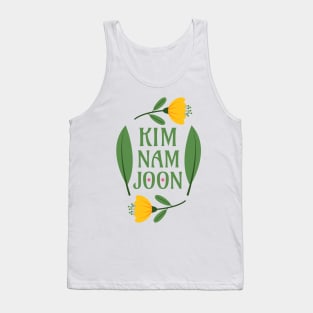 Kim Namjoon - RM The Rapper BTS Army Greenery Boho Flower Tank Top